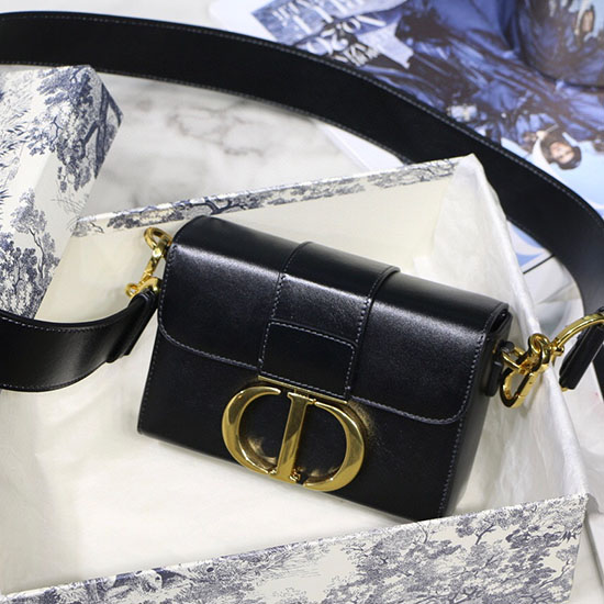 Dior Hladká Telecí Kůže 30 Montaigne Box Bag černá M9032