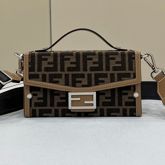 Fendi Bageta Měkký Kufr Hnědý F80102