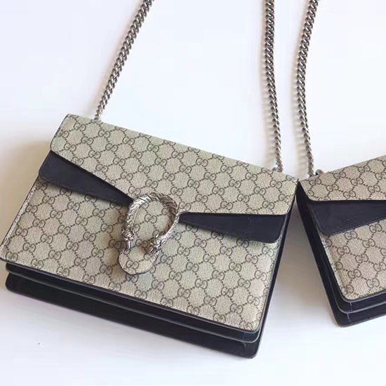 Gucci Dionysus Gg Supreme Taška Přes Rameno černá 403348