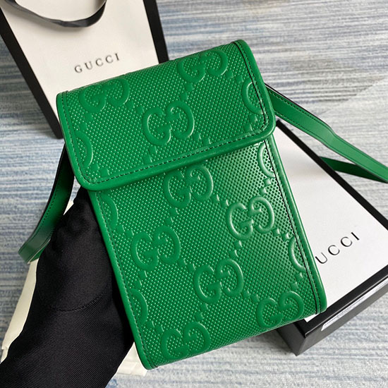 Gucci Gg Embosovaná Mini Taška Zelená 625571