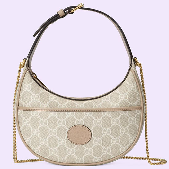 Gucci Gg Mini Taška Ve Tvaru Půlměsíce Bílá 726843