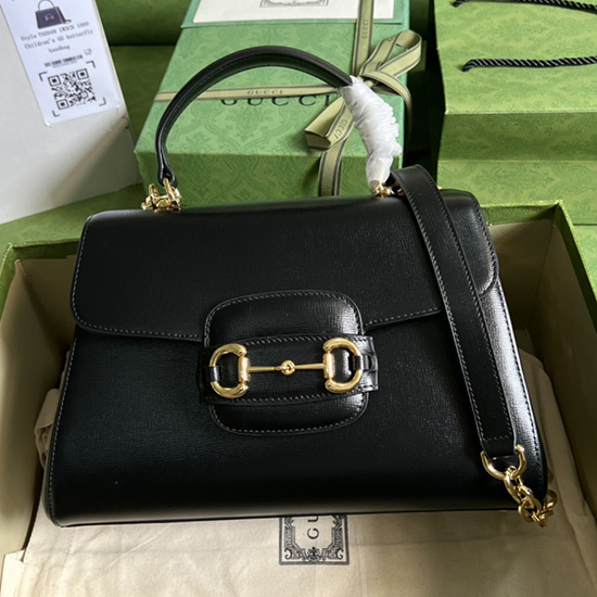 Gucci Horsebit 1955 Střední Taška černá 702049