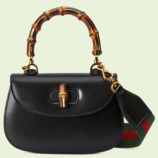 Gucci Malá Taška Na Horní Ucho S Bambusovou černou 675797