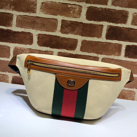 Gucci Vintage Plátěná Taška Na Opasek Béžová 575082