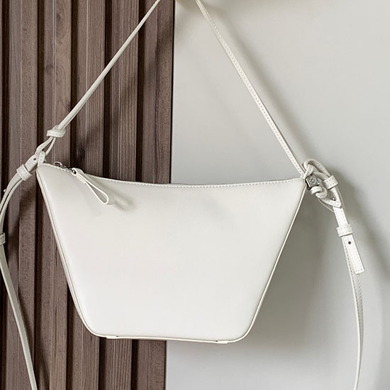 Loewe Hammock Mini Kožená Hobo Taška Bílá L9023