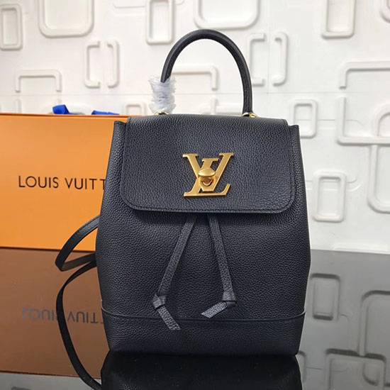 Louis Vuitton Batoh Lockme Z Měkké Telecí Kůže Mini černý M54573