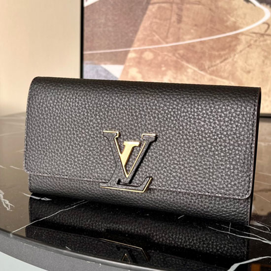 Louis Vuitton Capucines Peněženka černá M61249