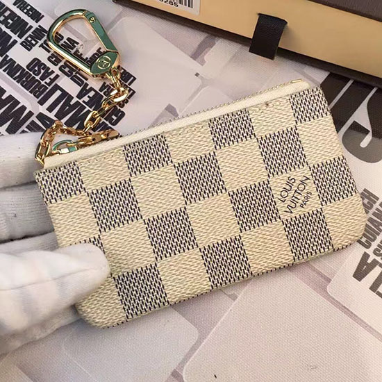 Louis Vuitton Damier Azur Plátěná Klíčenka M62650