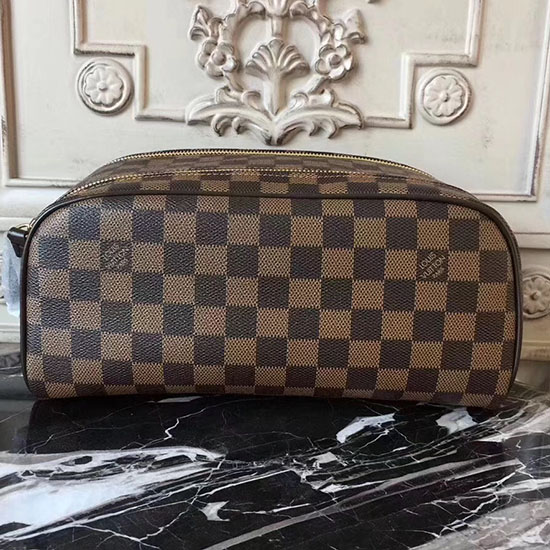 Louis Vuitton Damier Ebene Plátěná Toaletní Taška Velikosti N47526