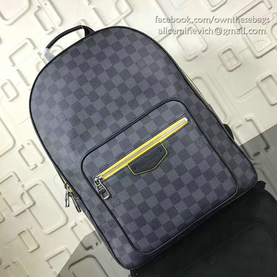 Louis Vuitton Damier Grafitový Plátěný Batoh Josh Jaune N42414