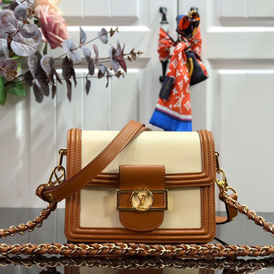 Louis Vuitton Epi Kůže Mini Dauphine Béžová M90499