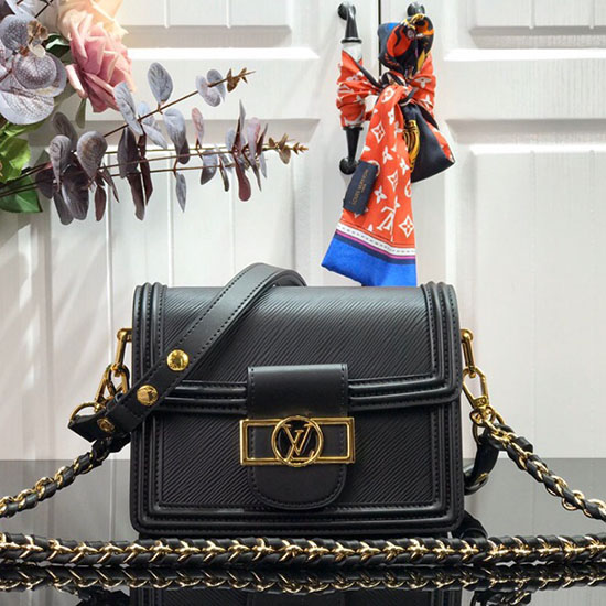 Louis Vuitton Epi Kůže Mini Dauphine černá M90499