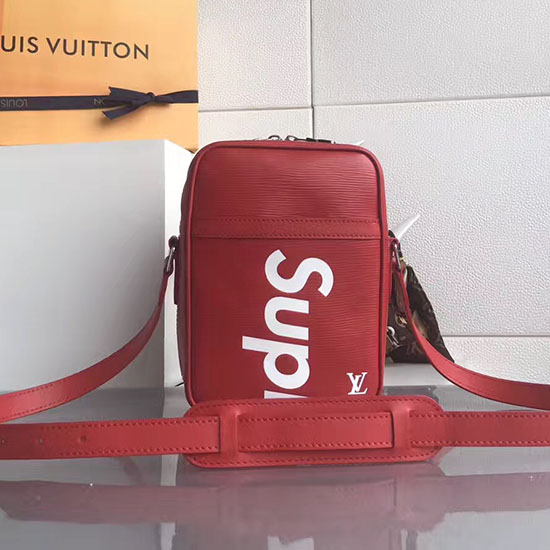 Louis Vuitton Epi Kůže Supreme X Danube Pm červená M53417