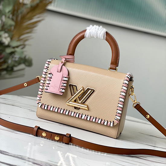 Louis Vuitton Epi Kůže Twist Mm Béžová M57318