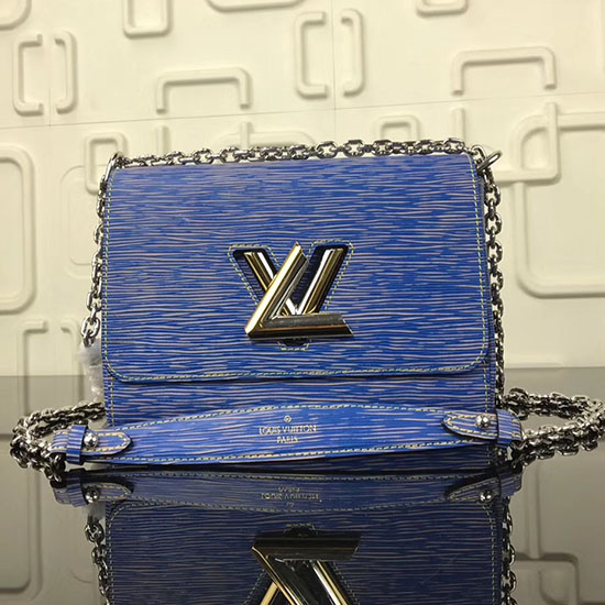 Louis Vuitton Epi Kůže Twist Mm Modrá M50272