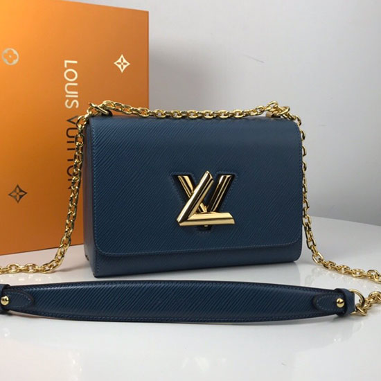 Louis Vuitton Epi Kůže Twist Mm Modrá M50280