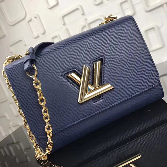 Louis Vuitton Epi Kůže Twist Mm Modrá M50280