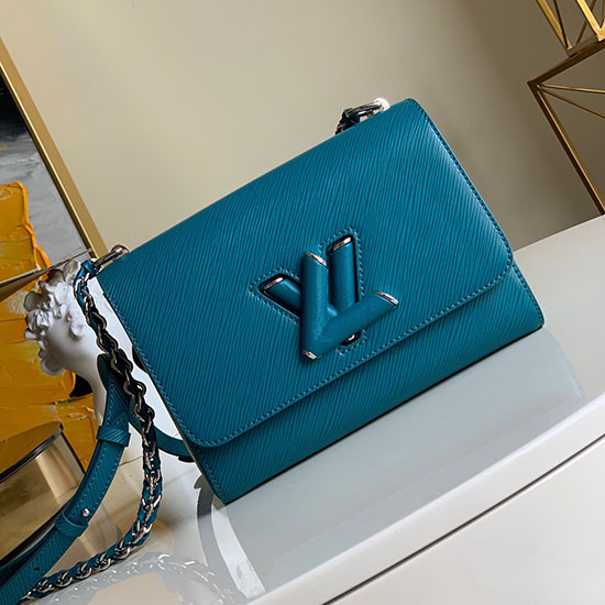 Louis Vuitton Epi Kůže Twist Mm Modrá M50282