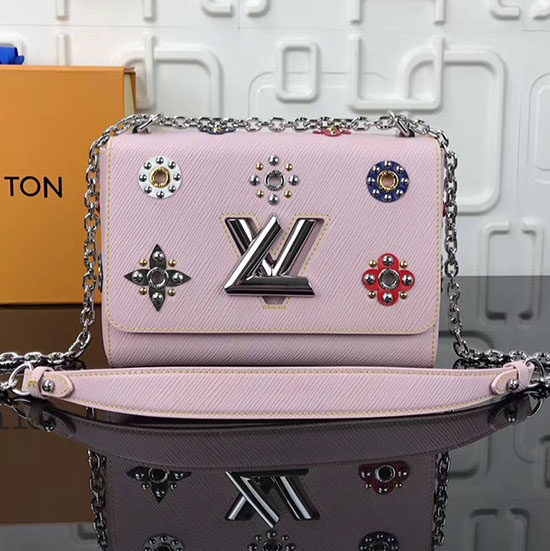 Louis Vuitton Epi Kůže Twist Mm Růžová M54127