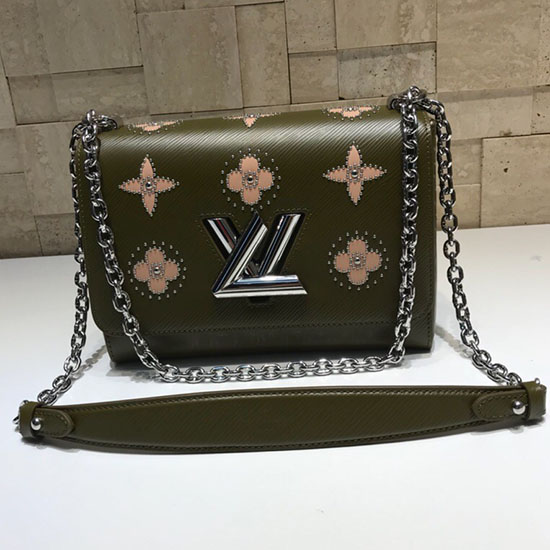 Louis Vuitton Epi Kůže Twist Mm Zelená M50276