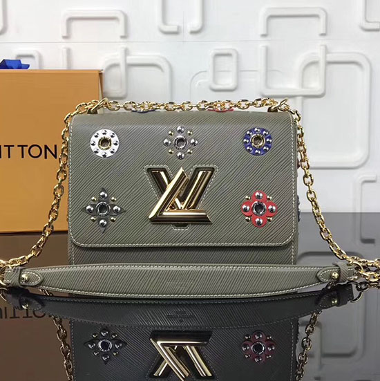 Louis Vuitton Epi Kůže Twist Mm Zelená M54217