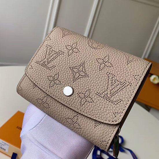 Louis Vuitton Mahina Kožená Iris Kompaktní Peněženka šedá M62542