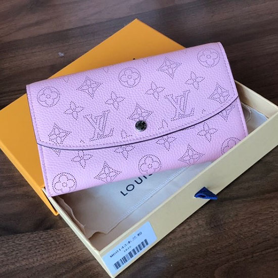 Louis Vuitton Mahina Kožená Iris Peněženka Růžová M60143