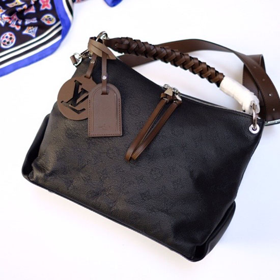 Louis Vuitton Mahina Kůže Beaubourg Hobo Mm černá M56201