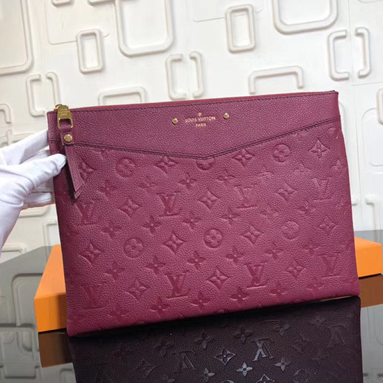 Louis Vuitton Monogram Empreinte Denní Pouzdro Vínové M62938