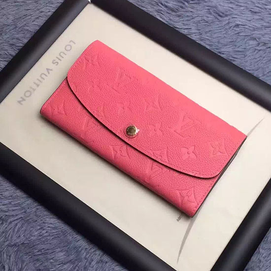 Louis Vuitton Monogram Empreinte Emilie Peněženka Růžová M62369