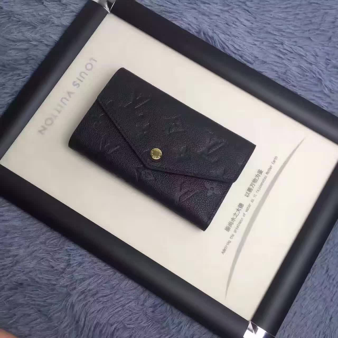 Louis Vuitton Monogram Empreinte Kompaktní Curieuse Peněženka Noir M60568