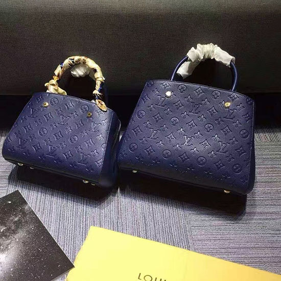 Louis Vuitton Monogram Empreinte Montaigne Bb Modrá M41053