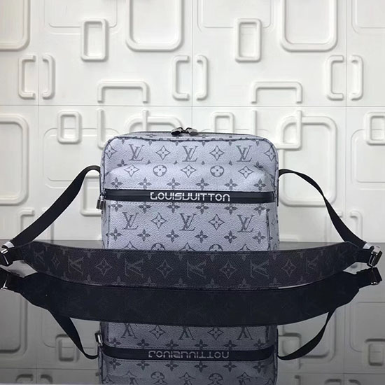 Louis Vuitton Monogram Odráží Plátěná Messenger Taška Stříbrná M42631