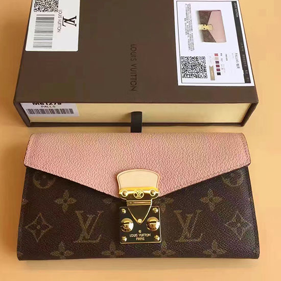 Louis Vuitton Monogram Plátěná Pallas Peněženka Růžová M41948