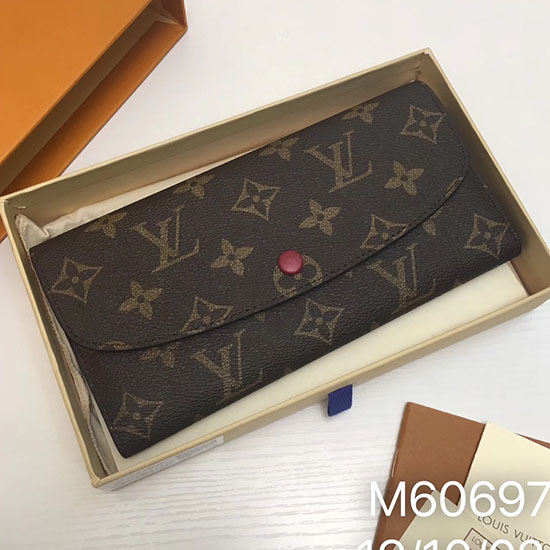 Louis Vuitton Monogram Plátěná Peněženka Emilie Fuchsiová M60697