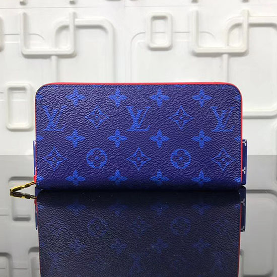 Louis Vuitton Monogram Plátěná Stuha Peněženka Modrá M60019