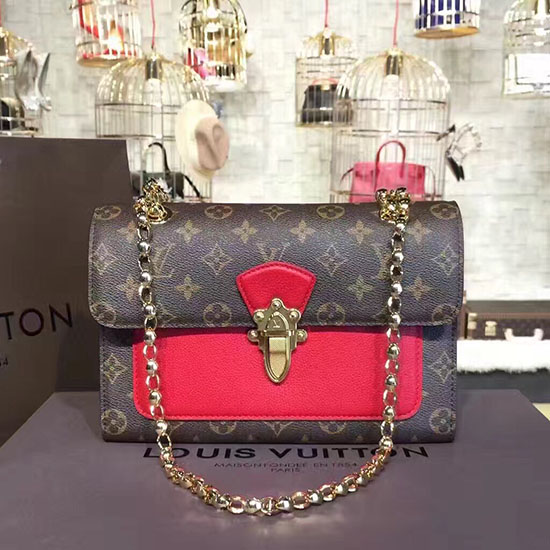 Louis Vuitton Monogram Plátěná Taška Victoire červená M41731