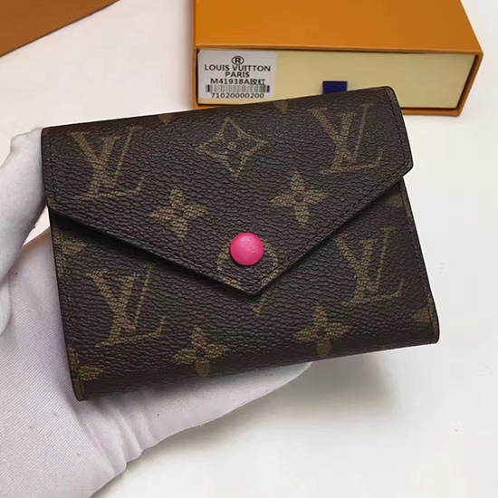 Louis Vuitton Monogram Plátěná Victorine Peněženka Broskev M41938