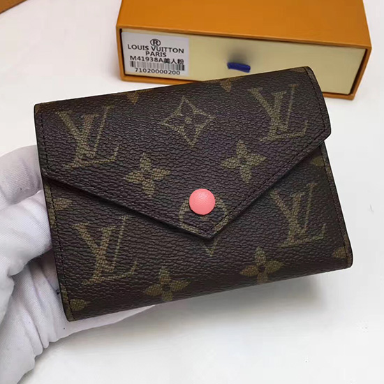 Louis Vuitton Monogram Plátěná Victorine Peněženka Růžová M41938