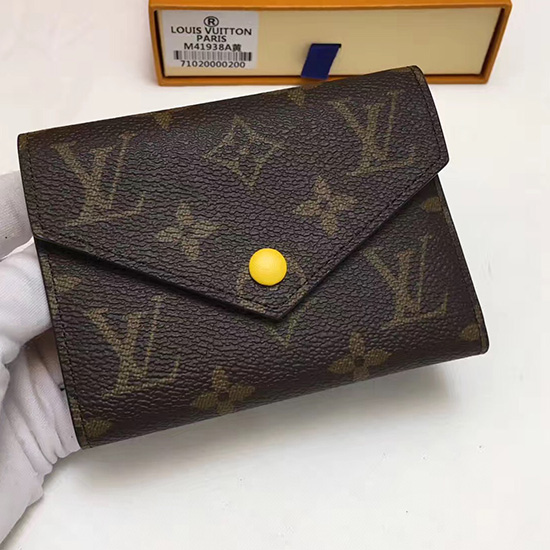 Louis Vuitton Monogram Plátěná Victorine Peněženka žlutá M41938