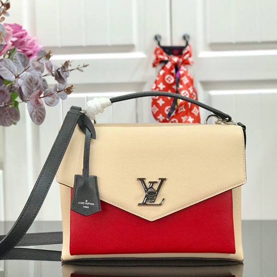 Louis Vuitton Měkká Telecí Kůže My Lockme Cream And Red M54878