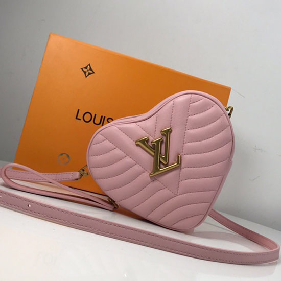 Louis Vuitton Taška Srdce Z Hladké Telecí Kůže New Wave Pink M52794