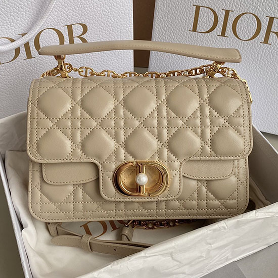 Malá Taška S Horní Rukojetí Dior Jolie Béžová D6551