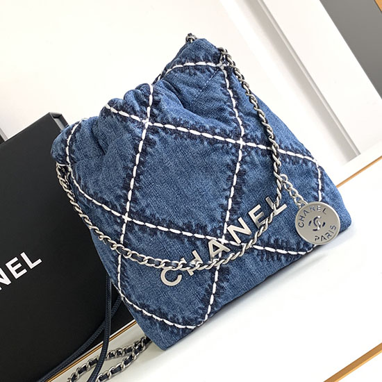 Mini Kabelka Chanel 22 Denim As3980