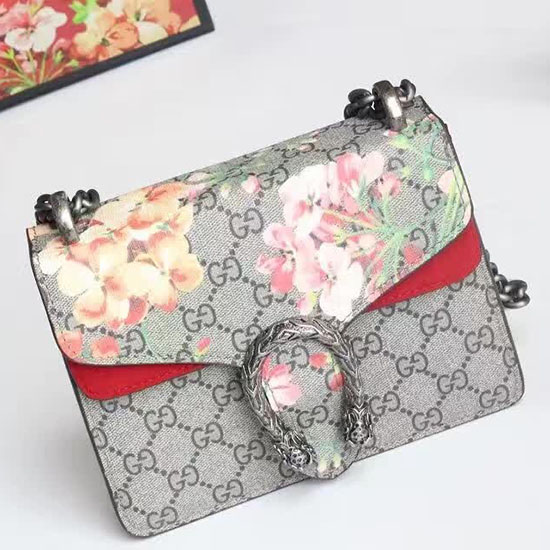 Mini Taška Gucci Dionysus Gg Blooms červená 421970