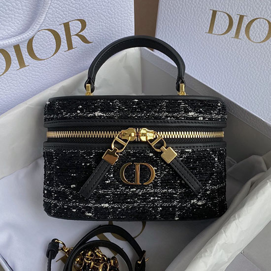 Mini Toaletní Pouzdro Dior Caro Tweed S5198