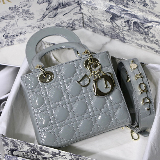 My Lady Dior Patent Bag Světle Růžová M8001