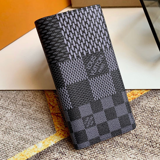 Peněženka Louis Vuitton Damier Graphite Brazza černá N60440