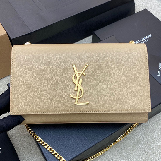 Saint Laurent Kate 24 řetízková Taška Béžová 354021