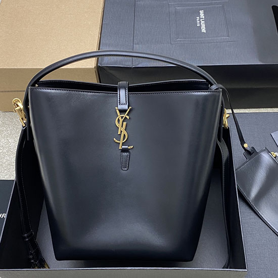 Saint Laurent Le 37 V Lesklé Kůži černé 742828